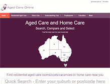 Tablet Screenshot of agedcareonline.com.au